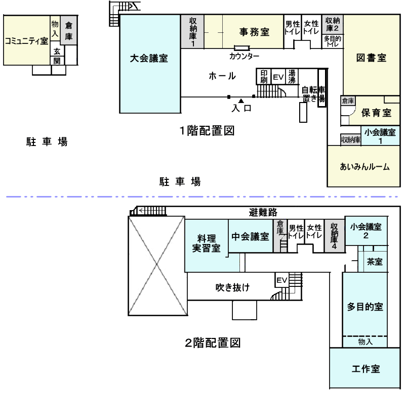 相原公民館　配置図